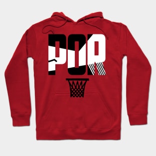 Throwback Portland Basketball RED Hoodie